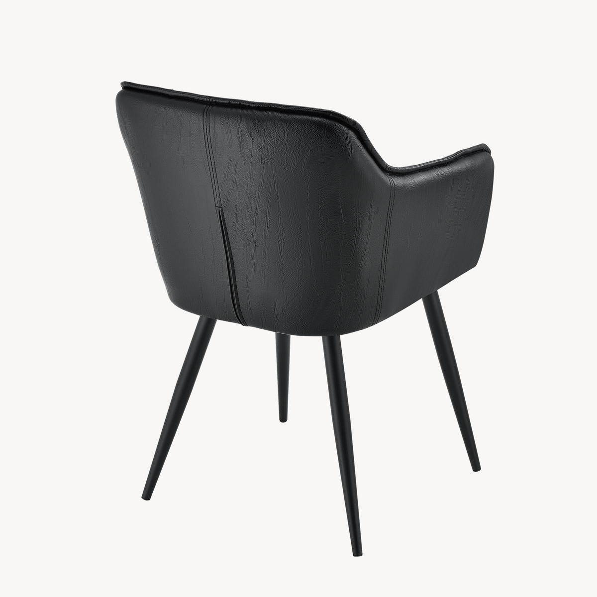 KRESLO S PODRUČKAMI Birmingham - čierna, kov/textil (60/82/59cm) - [en.casa]