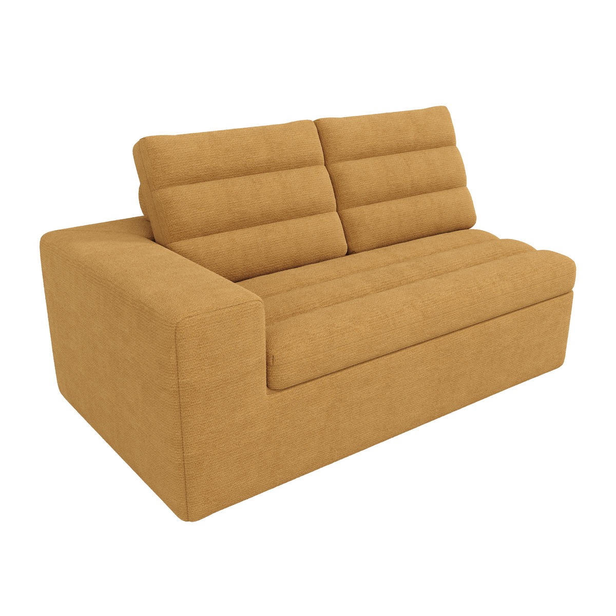 ECKSOFA Cloud Modular, Orange, Chenille, rahmenlos - Orange, Textil (161/253cm)
