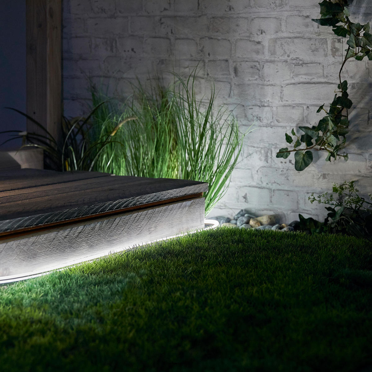 LED-PFLANZENLAMPE - flexible Topfbeleuchtung mit Akku für Innen- und Außenbereich - Weiß, Kunststoff (1.4/11.7/1.4cm) - Northpoint