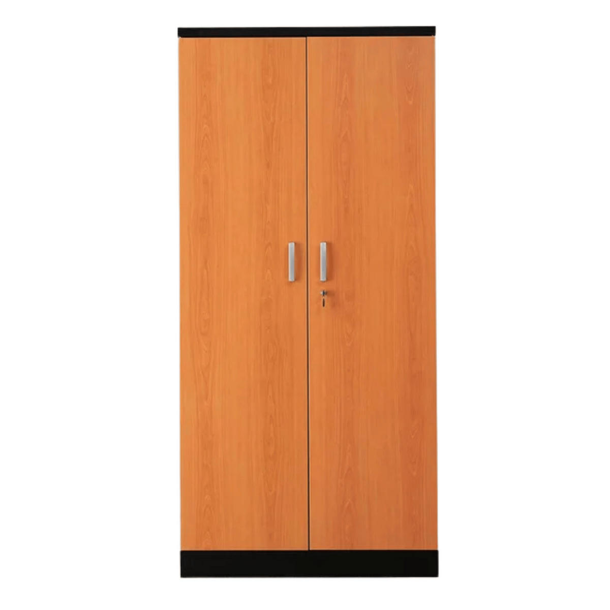 AKTENSCHRANK Beetle 4 Fachböden 195x92x42 cm Schwarz & Erle - Erlefarben, Metall (92/195/42cm)