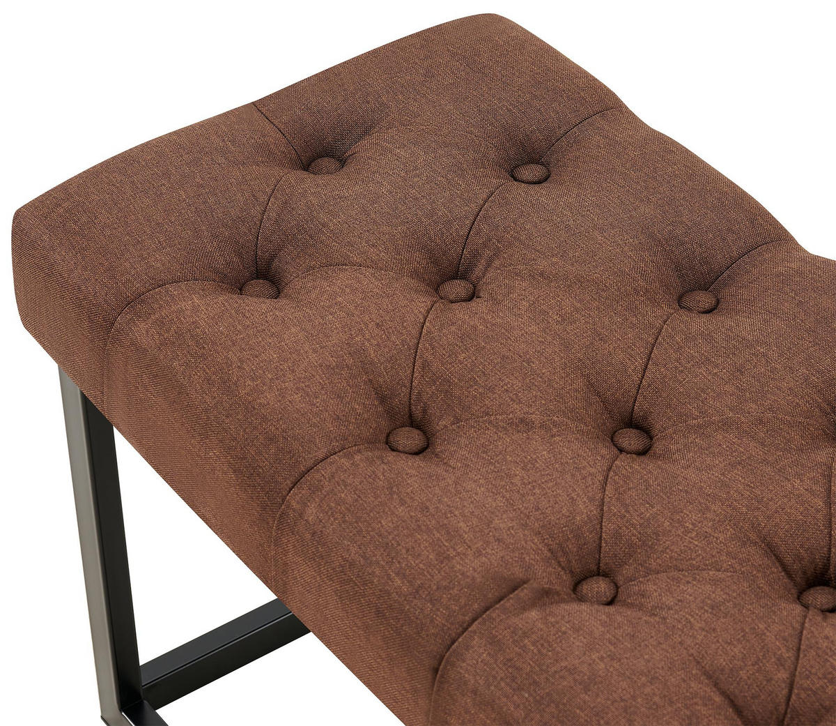 SITZBANK 120/38 cm Stoff Braun - Schwarz/Braun, Textil/Metall (120/46/38cm) - CLP