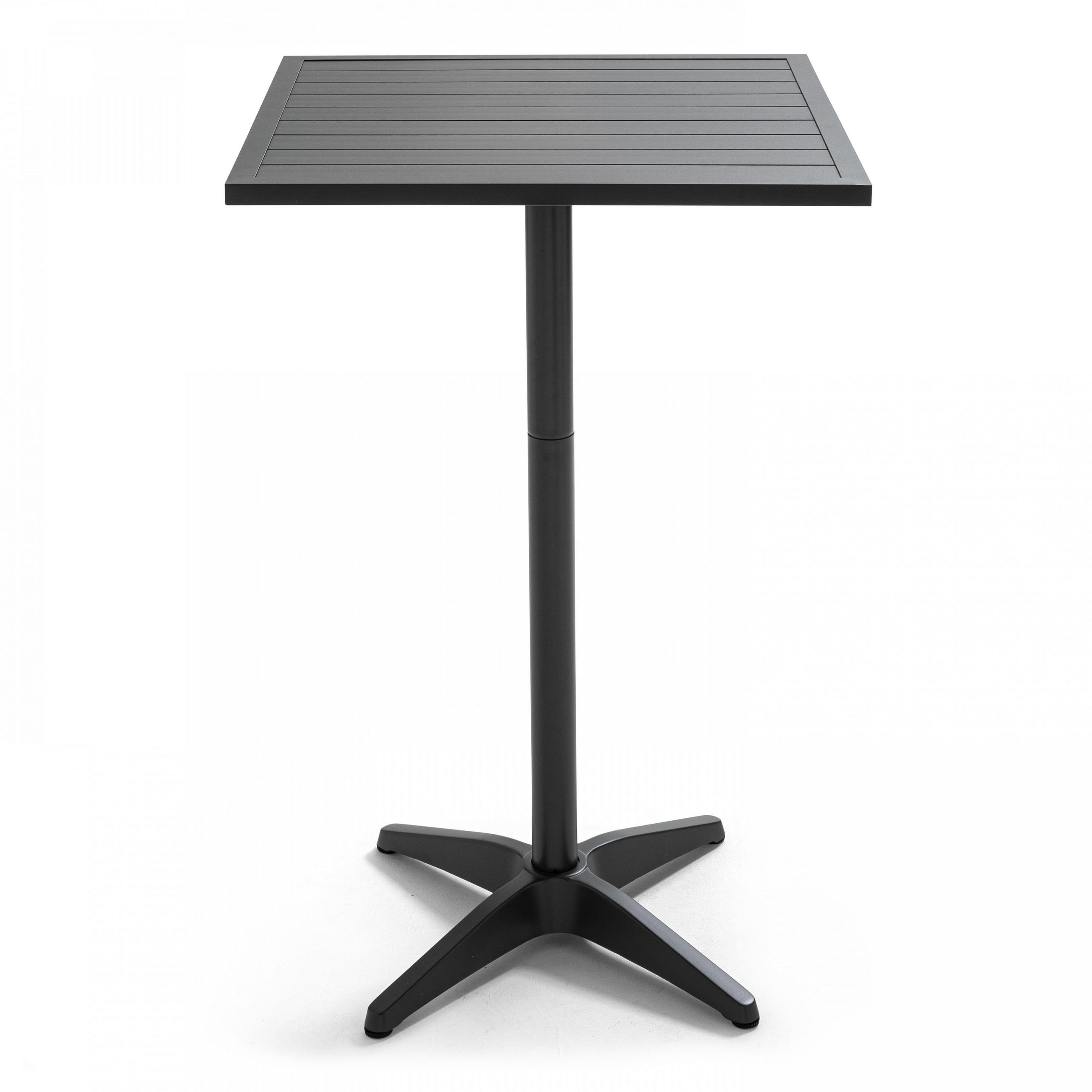 GARTENTISCH klappbar, Grau - Grau, Metall (60/60/110cm) - Oviala