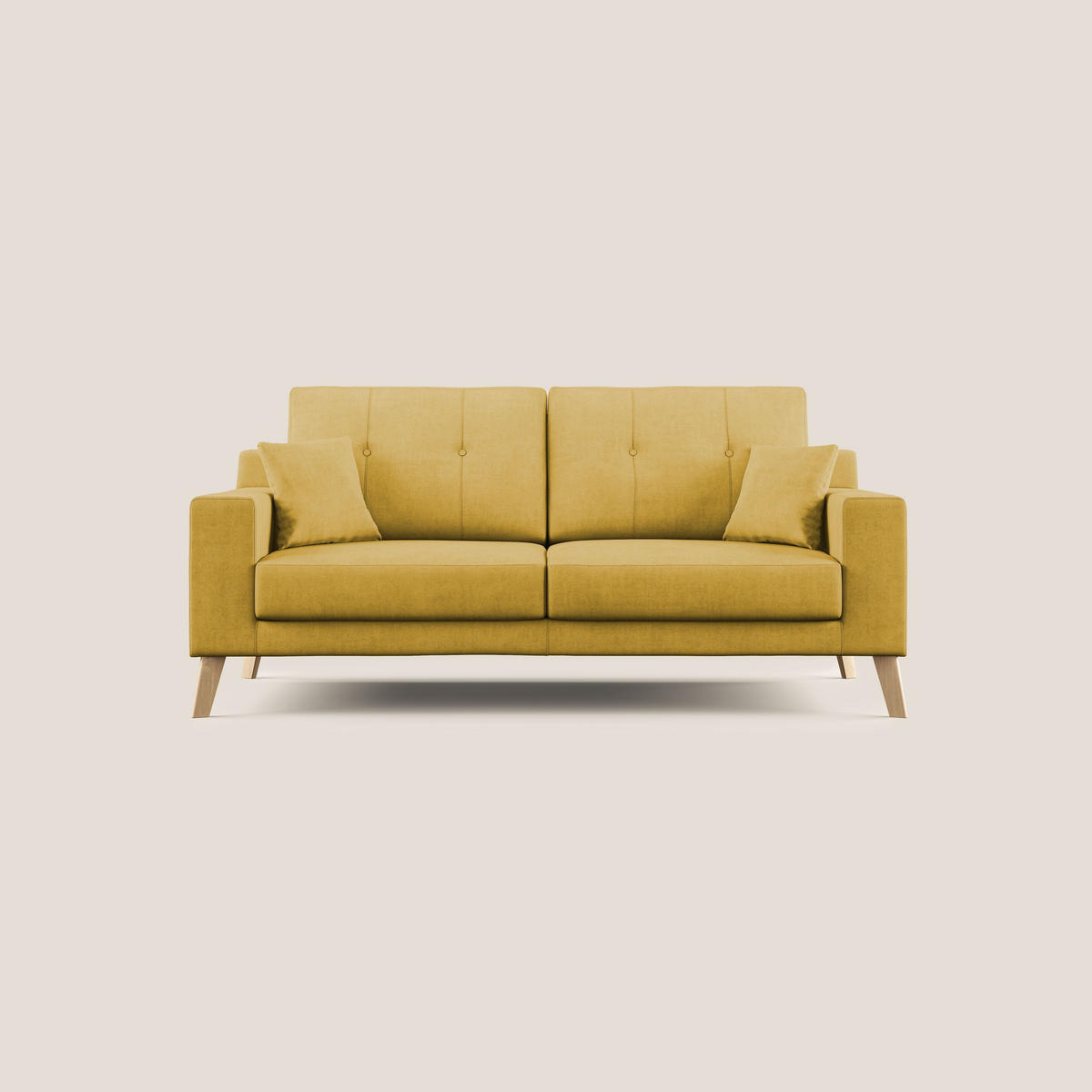 LINEARSOFA Danish - Gelb, Textil (146/95/91cm) - Divani.store
