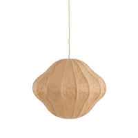 HÄNGELAMPE Sukau Braun Ø50/40,5 cm - Hellbraun, Textil (50/50/40.5cm) - Light & Living