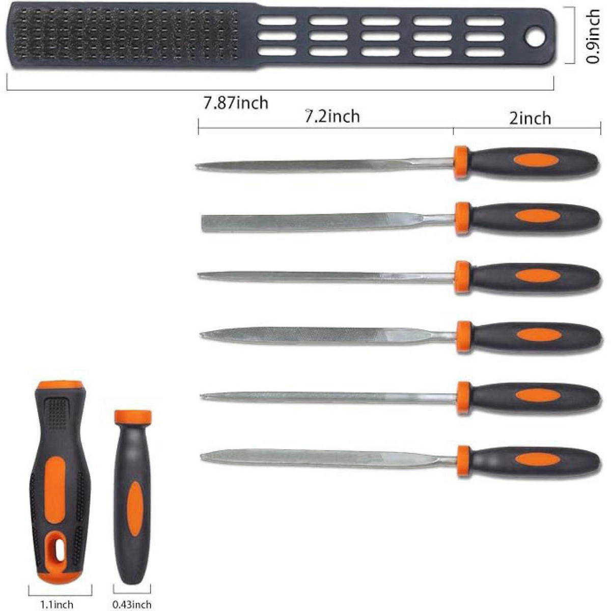 FEILENSET – 17-teilig, orange - Orange, Metall (20/10/10cm) - DCA