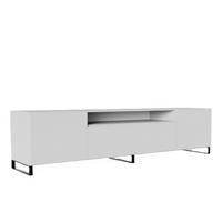 TV-SCHRANK Weiß LION Metallbeine 200 cm - Weiß, Holzwerkstoff (200/53/41cm) - Sepro Meble