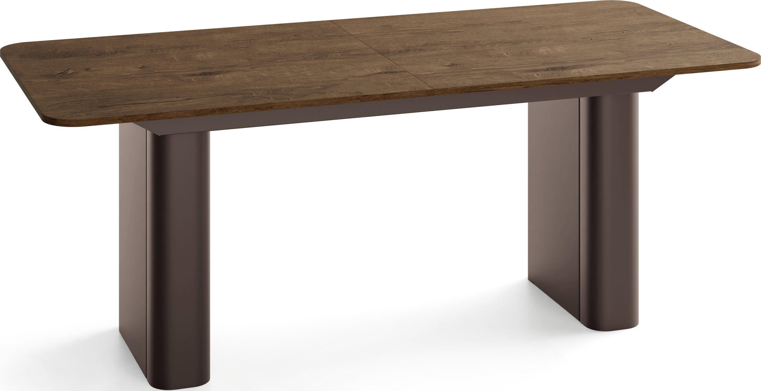 ESSTISCH Riven rechteckig ausziehbar verlängerbar mit Butterfly-Auszug, Eiche Braun Rustikal 180-276/90/76 cm - Alteiche/Braun, Holzwerkstoff/Metall (90/276/76cm) - WFL GROUP