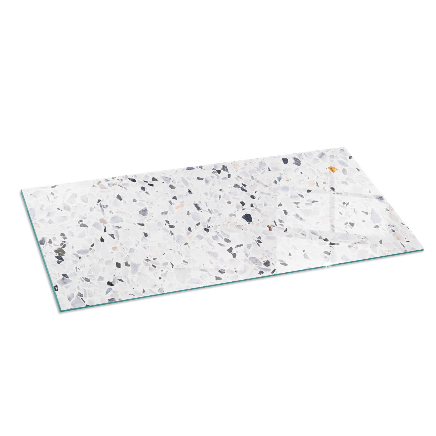 GLASPLATTE für Kamin 125x50 cm Weiß - Weiß, Glas (125/50/0.4cm) - ArtPrintCave