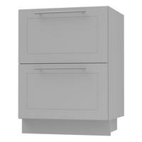 SCHUBLADENUNTERSCHRANK Bari D2/60 Grau / RAL 7040 fenstergrau 60 / 50 / 82cm Blum Teilauszug - Grau, Holz/Holzwerkstoff (60/82/50cm) - Feldmann-Wohnen