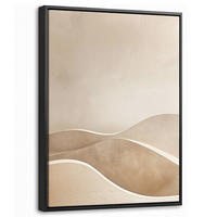 LEINWAND Bilder mit Rahmen - Beige - Natur - Abstrakt - Modern - 30x40 - Beige, Textil (30/40cm) - MuchoWow