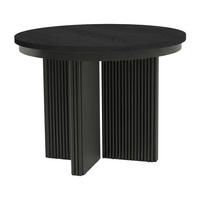 JÍDELNÍ STŮL Prestige, kulatý designový stůl, rozkládací Ø 100–180 cm, černá + černá - černá, kov (100/100/77cm) - Beautysofa