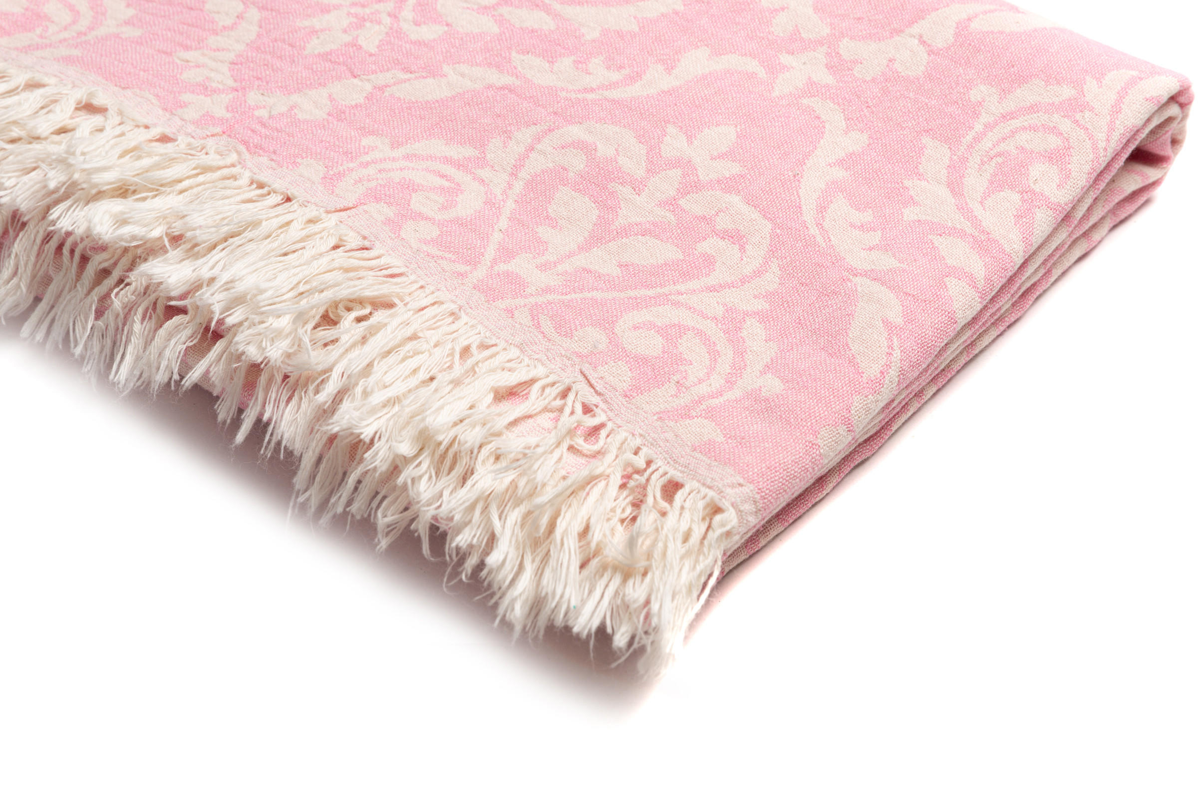 HAMAMTUCH Barok 100x180 Pink - Pink, Textil (180/100cm) - Villa Möbel