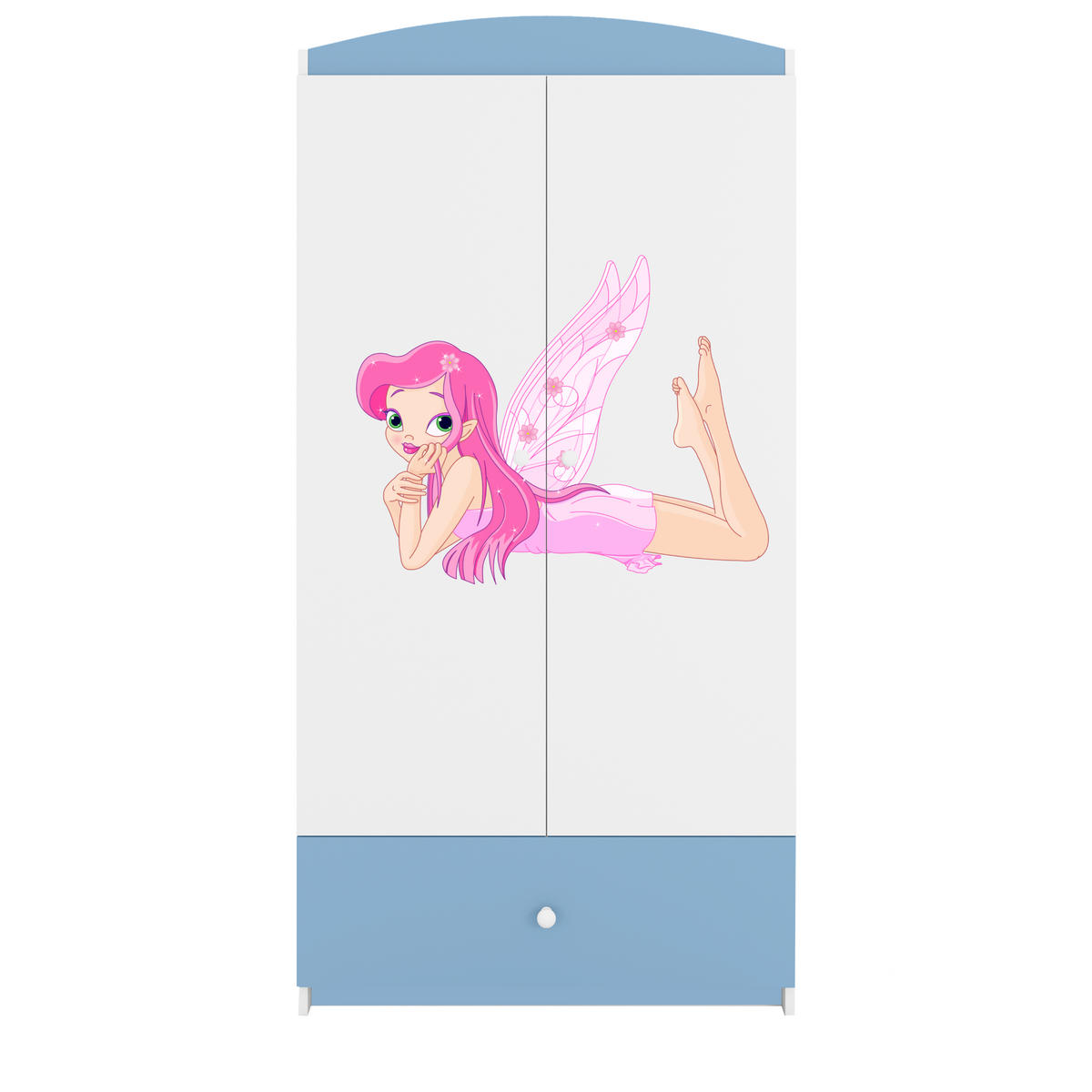 KINDERKLEIDERSCHRANK Elfe II - Blau, Holzwerkstoff (90/175/52cm) - RAUMHIRSCH FURNITURE