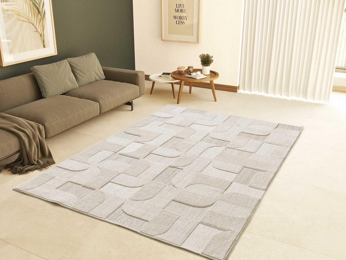 VINTAGE-TEPPICH Beige Element 134/200 cm - Beige, Naturmaterialien/Textil (134/200cm) - Atticgo