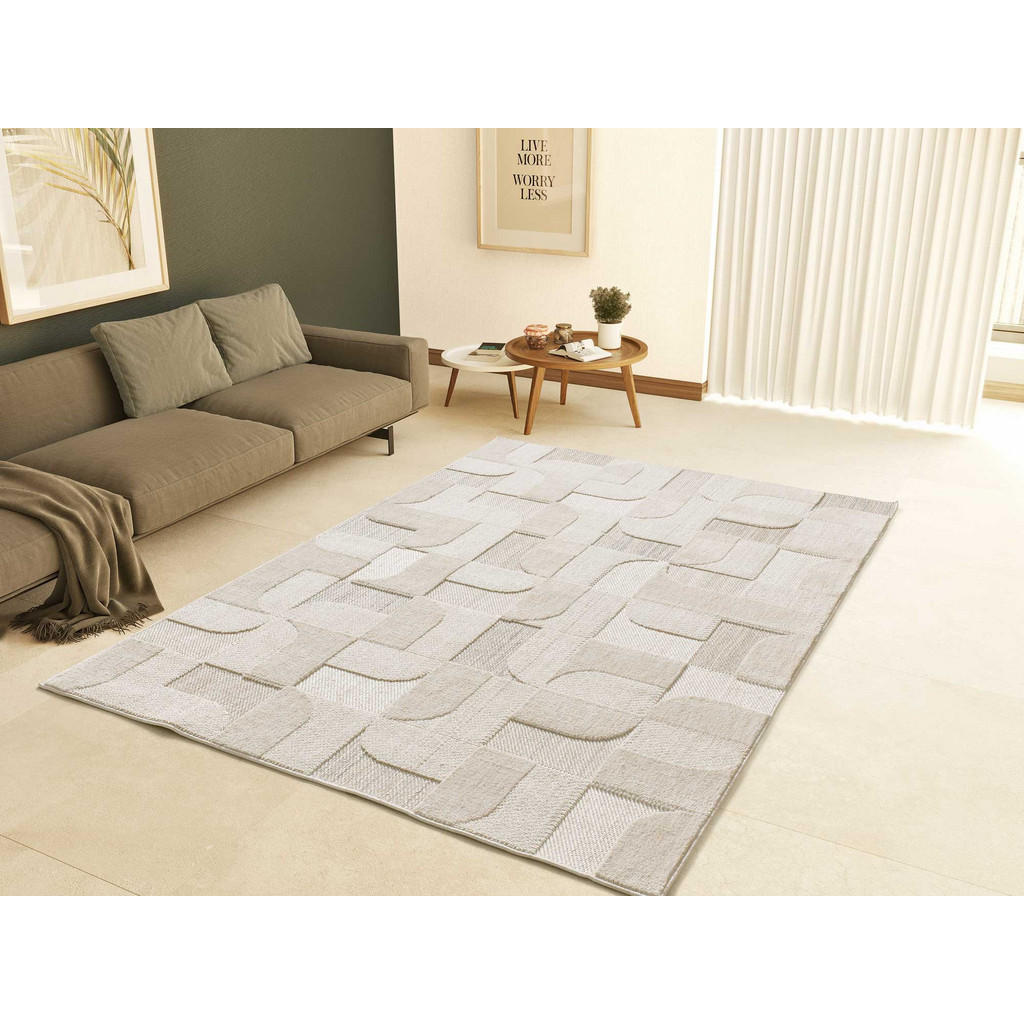 Thumbnail - Atticgo Vintage-Teppich, Beige, Textil, Abstrakt, Rechteckig, 134x200 cm, Oeko-Tex® Standard 100, in verschiedenen Größe...