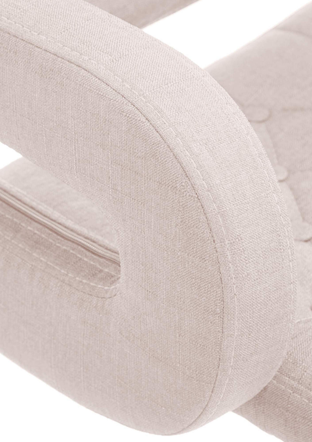DREHSTUHL Stoff beige - Chromfarben/Beige, Textil/Metall (62/78/55cm) - CLP