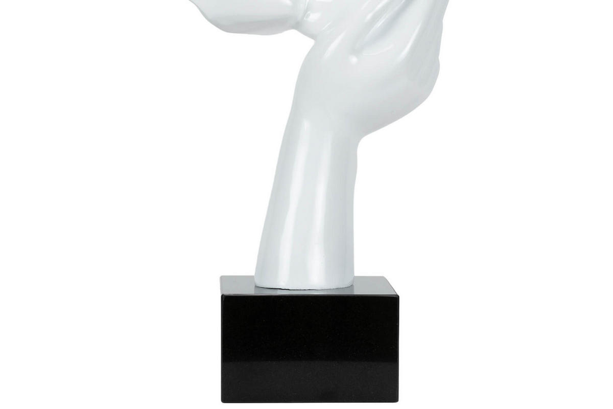 SKULPTUR Weiß 27/50 cm - Weiß, Stein (4.6/50/14cm) - KUNSTLOFT