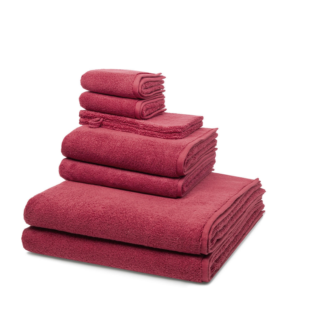 FROTTIERSET Sensual Skin 8-teilig - Rot, Textil (50/100cm) - Ross