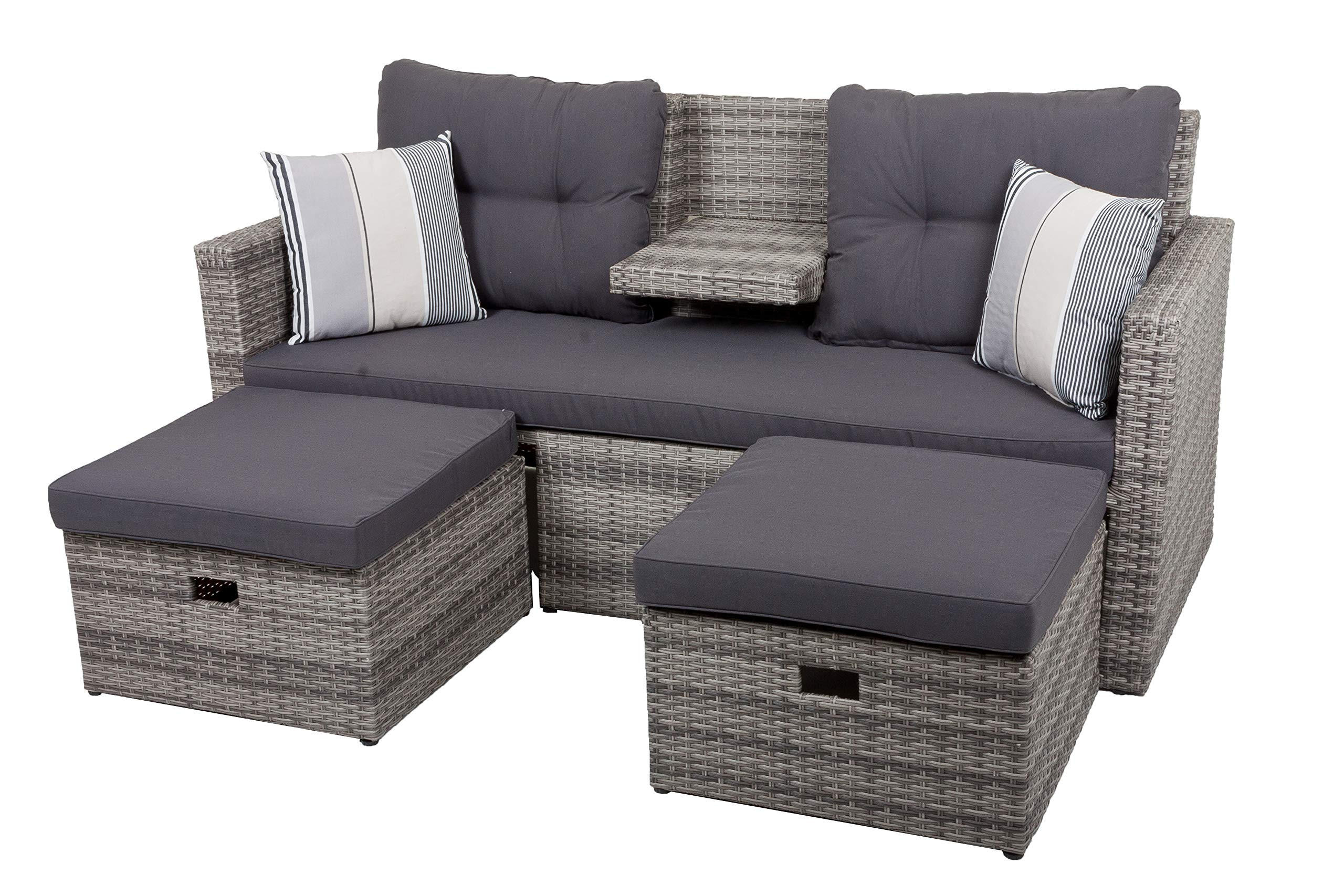 Deluke Gartensofa Hellgrau 180x86x75 cm