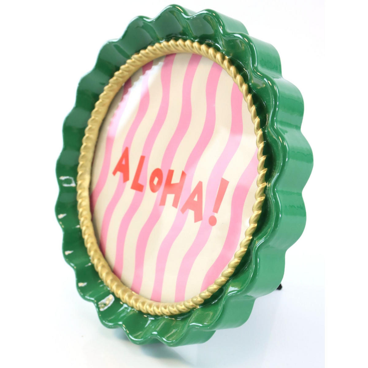 DEKOOBJEKT Aloha! 16/16/2 cm - Grün, Glas (16/2/16cm) - FURNARO