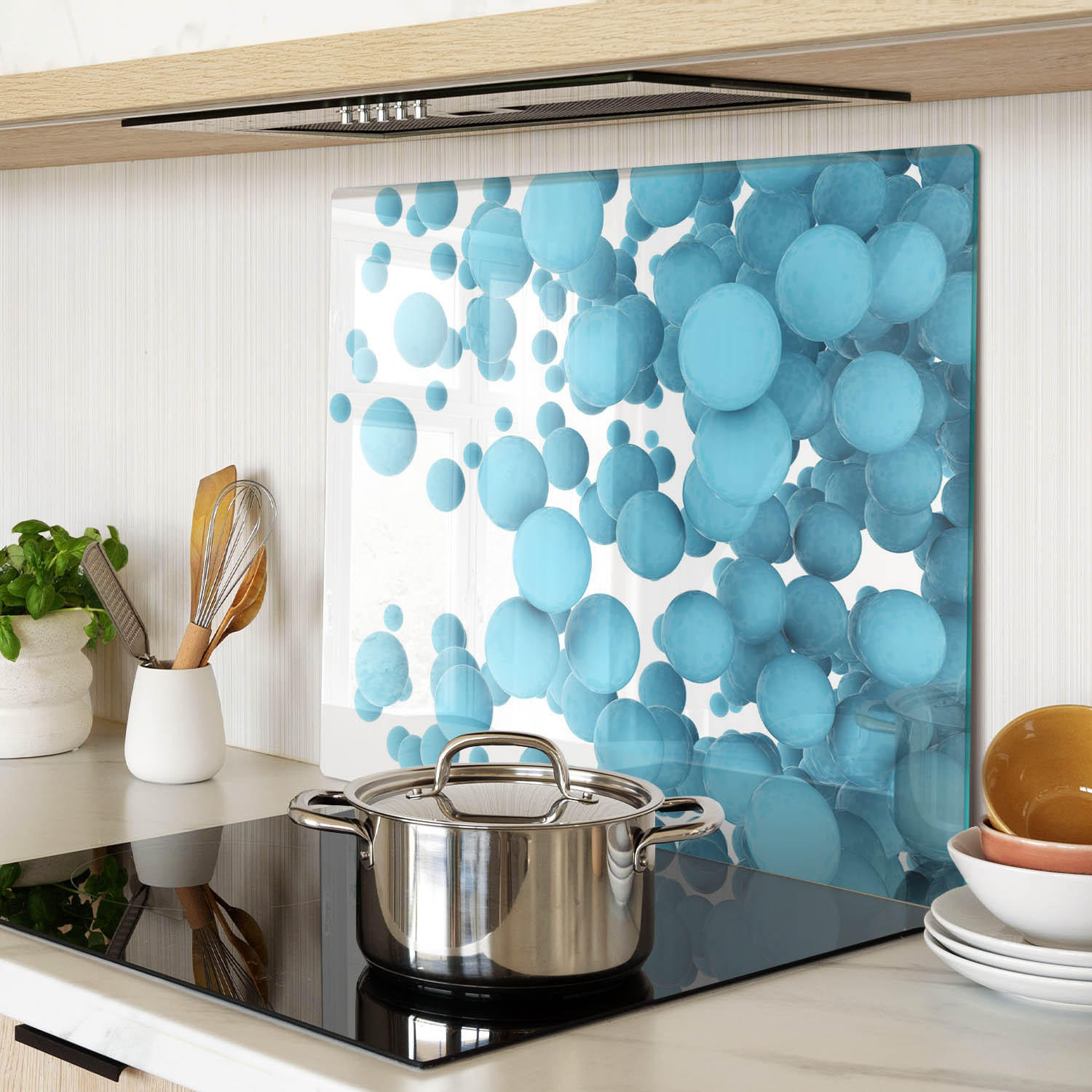 GLASPLATTE 60x52 cm Bereiche der Abstraktion - Beige, Glas (60/0.4/52cm) - TULUP