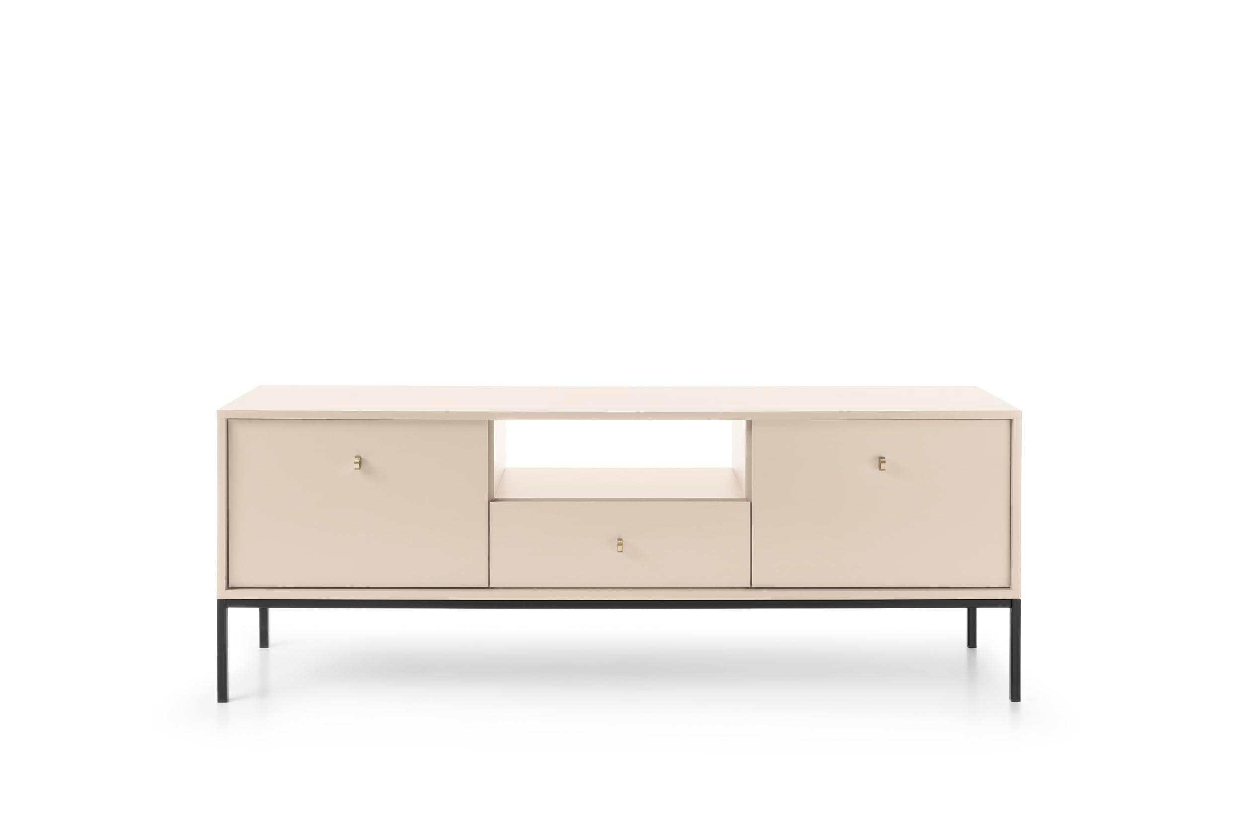 TV-SCHRANK Onom 154x56x39 cm - Lowboard mit Stauraum - Tv Ständer aus Laminierter Spanplatte - Beige - Beige, Holzwerkstoff (158/52/38cm) - Chilly