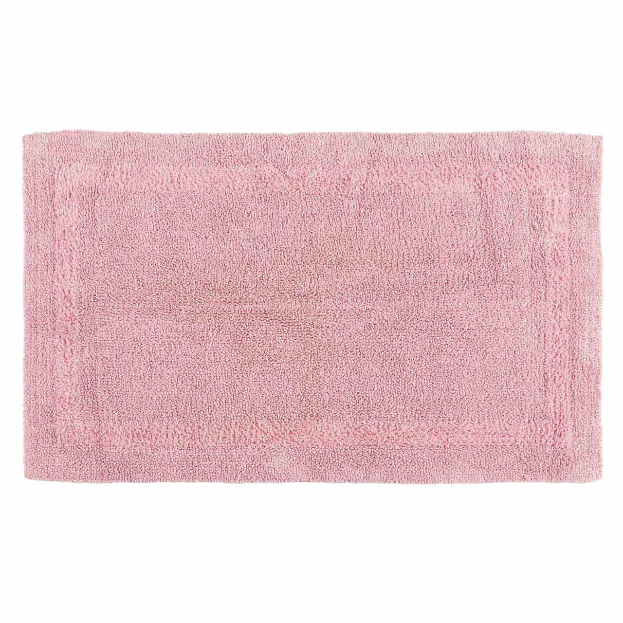 BADEMATTE 70/120 cm, 100% Baumwolle, wendbar - Rosa, Textil (70/120cm) - Homescapes