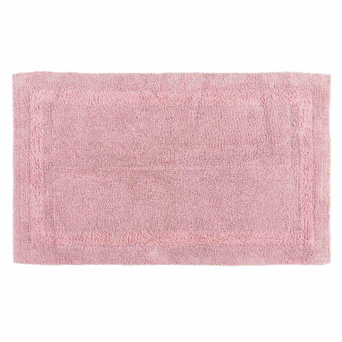 BADEMATTE 70/120 cm, 100% Baumwolle, wendbar - Rosa, Textil (70/120cm) - Homescapes