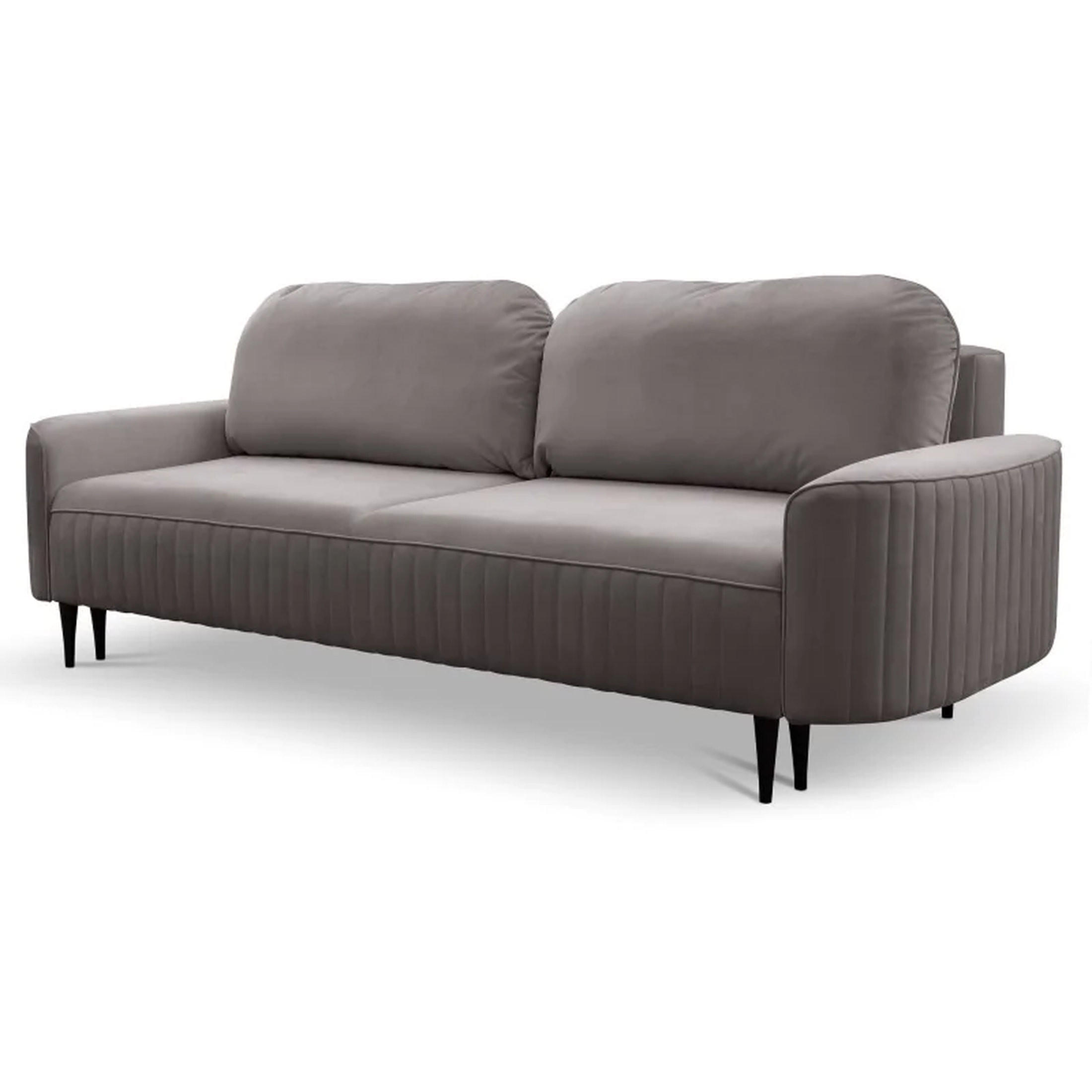 SCHLAFSOFA ANES, Sofa mit Schlaffunktion und Bettkasten, Farbe: Grau, Velourstoff - Grau, Textil (244/92/102cm) - Sepro Meble