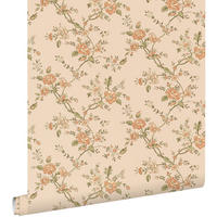 TAPETE Blumenmuster 50 x 900 cm - Beige, Papier (50/900cm) - ESTAhome