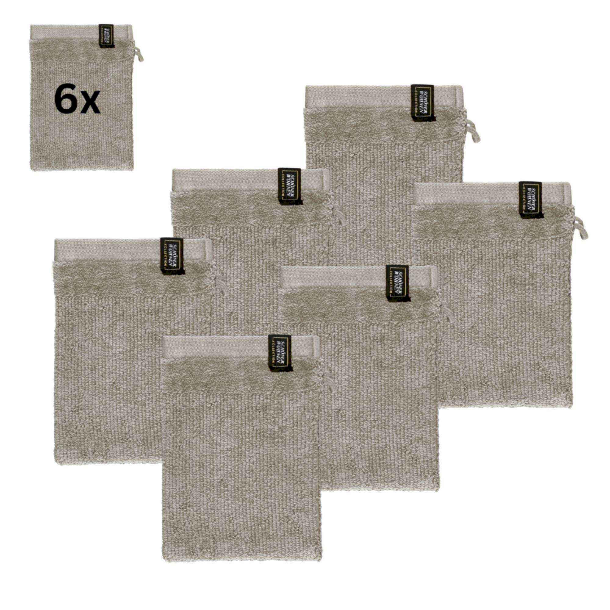 WASCHHANDSCHUH SENSE-6 - Sandfarben, Textil (16/21cm) - Schöner Wohnen