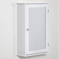 SPIEGELSCHRANK DE-15117 1 Tür mit 2 Einlegeböden Weiß - Weiß, Holzwerkstoff (41/60/14cm) - ComfortXL