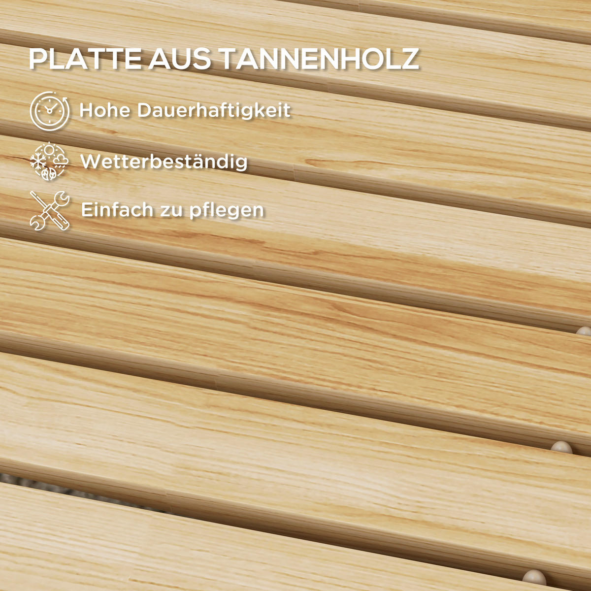 GARTENWEG, Tannnenholz, Naturholz - Naturfarben, Holz (47/1/120cm) - Outsunny