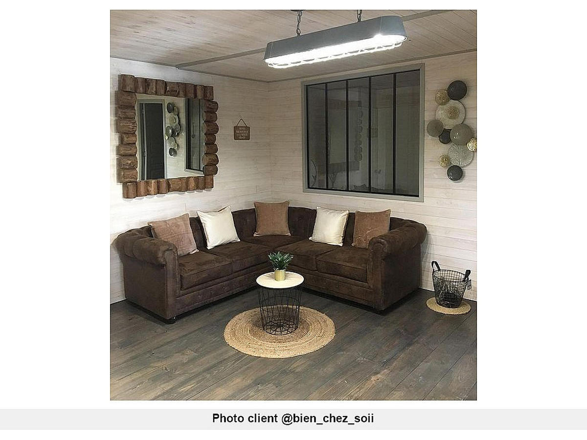 ECKSOFA - Microfaser - Vintage-Look - CHESTERFIELD - Braun, Textil (220/74/220cm) - Vente-Unique