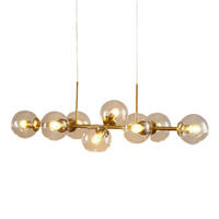 HÄNGELEUCHTE Carlotta, Gold / Messing, 112cm - Goldfarben, Glas (112/35/31cm) - KOSILUM