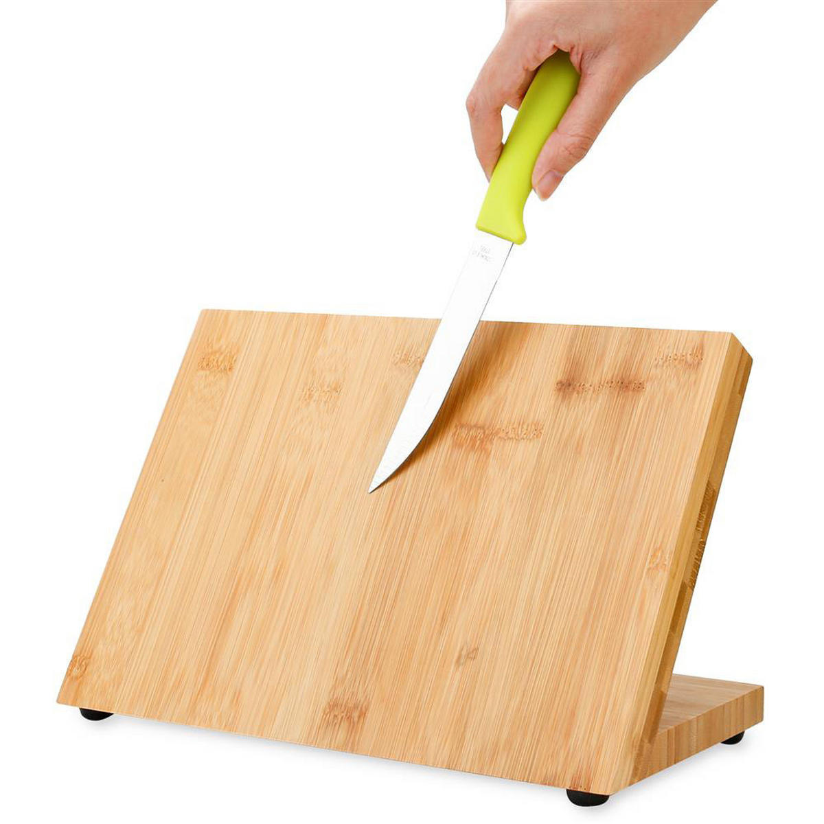 MESSERBRETT/BLOCK magnetisch - Braun, Holz (18/19/30cm) - Intirilife