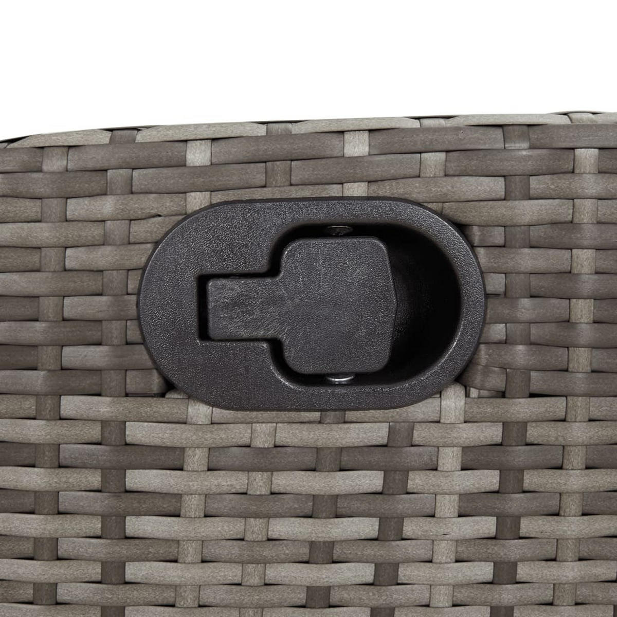 GARTENSESSEL Verstellbar Mit Kissen Grau Poly Rattan - Grau, Kunststoff (57/93/58.5cm) - vidaXL