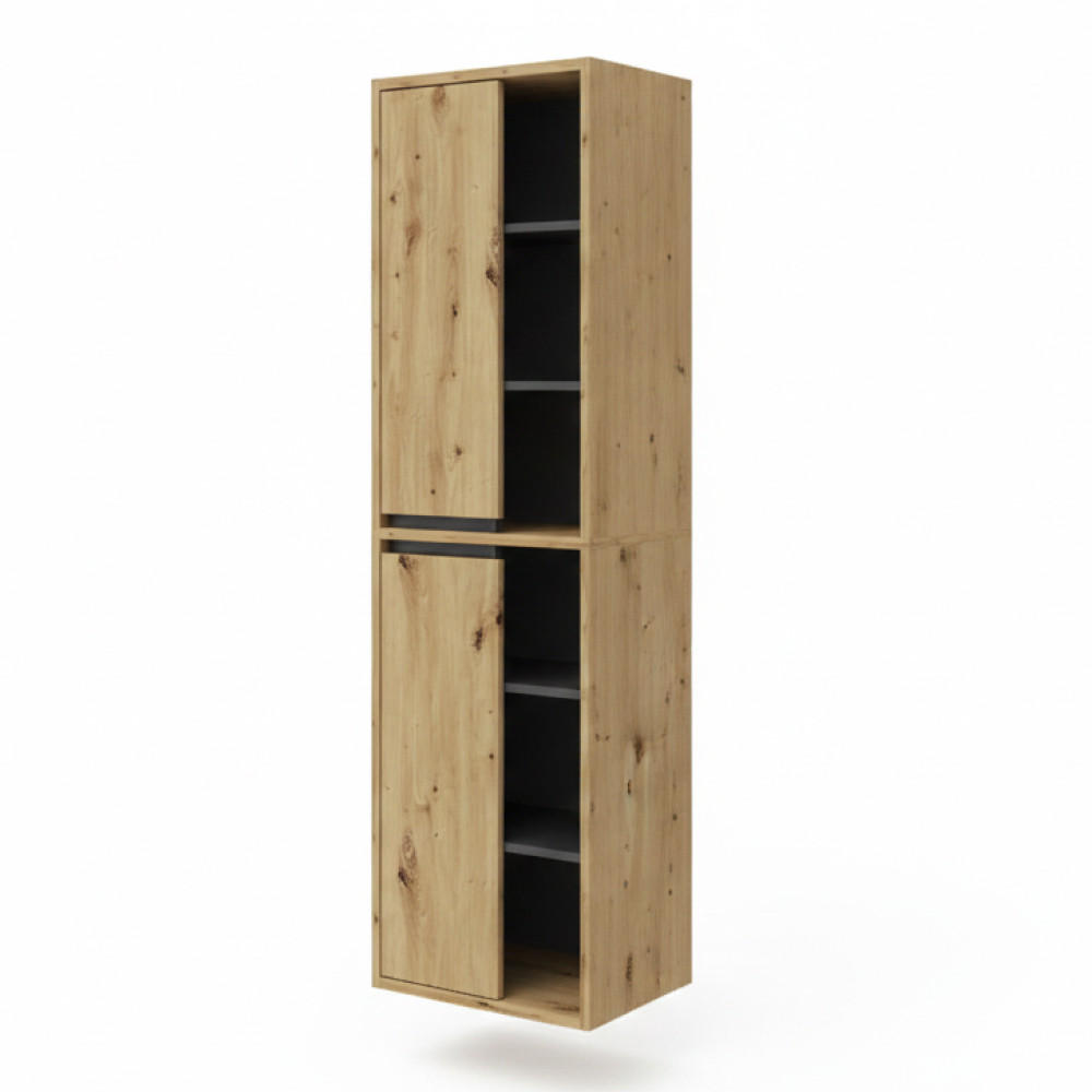 BADSCHRANK Viola Artisan-Eiche 50 x 170 cm - Eiche Artisan, Holzwerkstoff (50/170/33cm) - Vicco