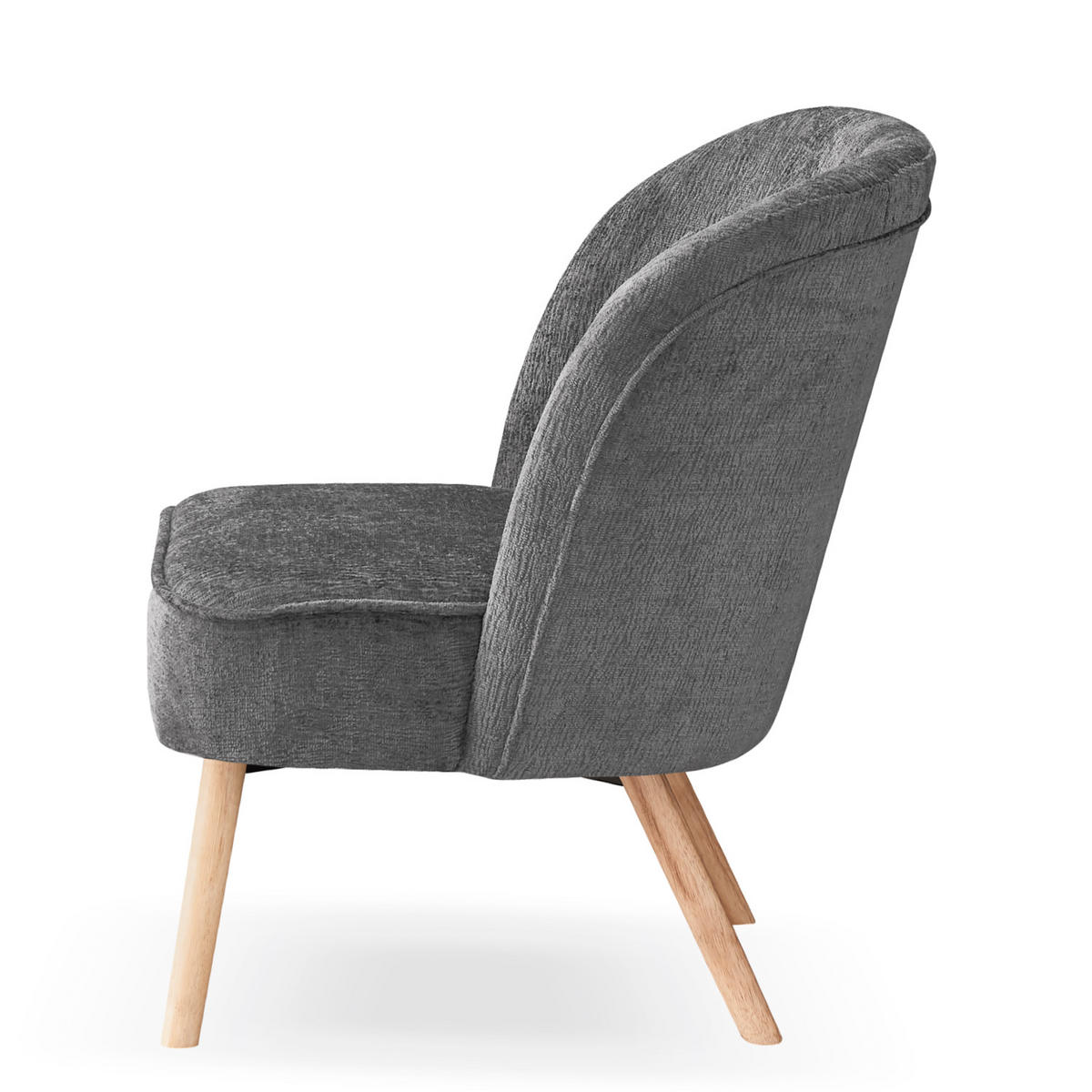 SESSEL YOYO Anthrazit - Anthrazit, Eichenholz/Textil (63/80/70cm) - B&D Home