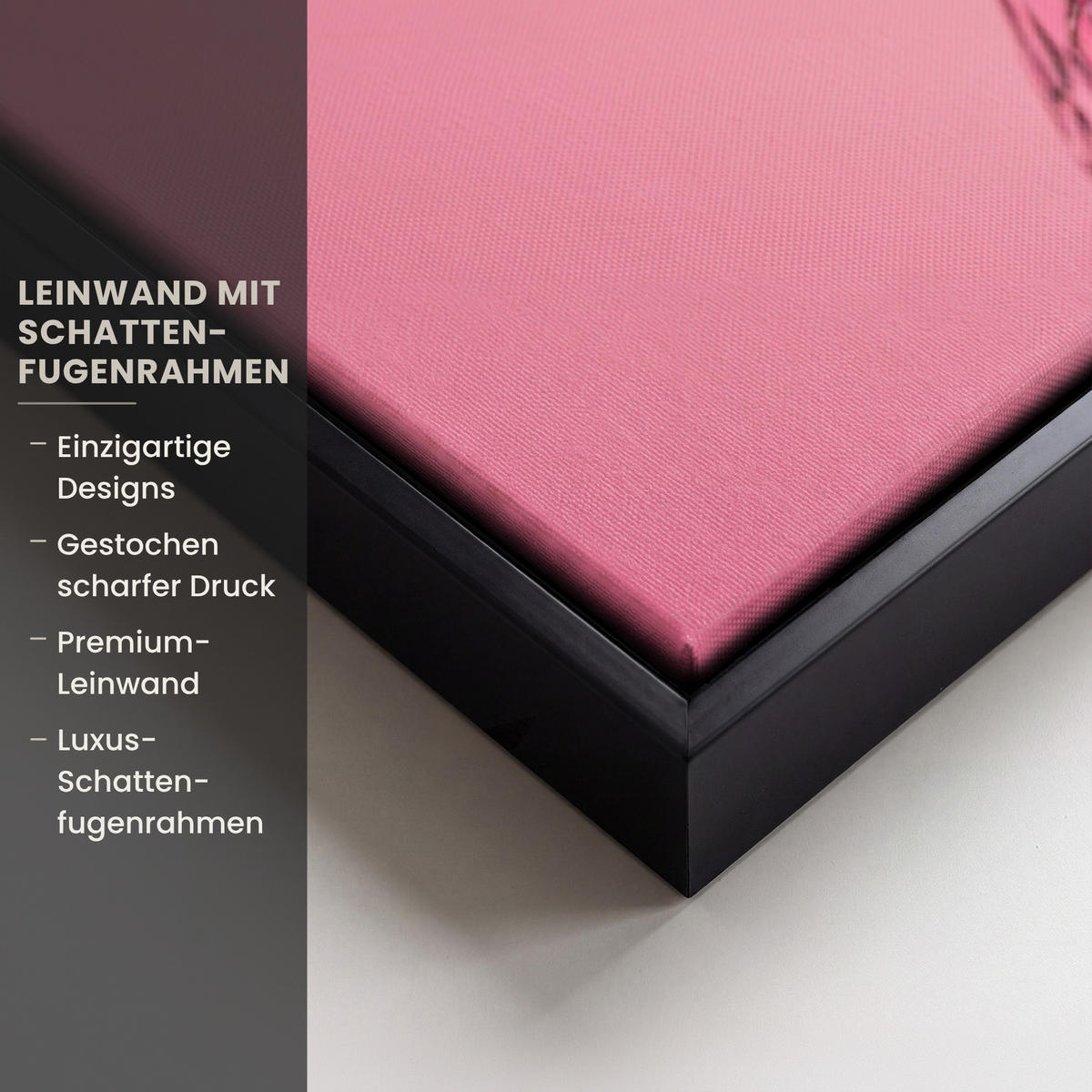 LEINWAND Bilder mit Rahmen - Schleife - Discoball - Kaninchen - 100x70 - Pink, Textil (100/70cm) - MuchoWow