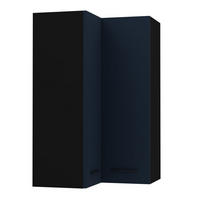 ECKHÄNGESCHRANK Bonn W14/60 schwarz / marineblau matt 60 / 60 / 96cm - Blau/Schwarz, Holz/Holzwerkstoff (60/96/60cm) - Feldmann-Wohnen