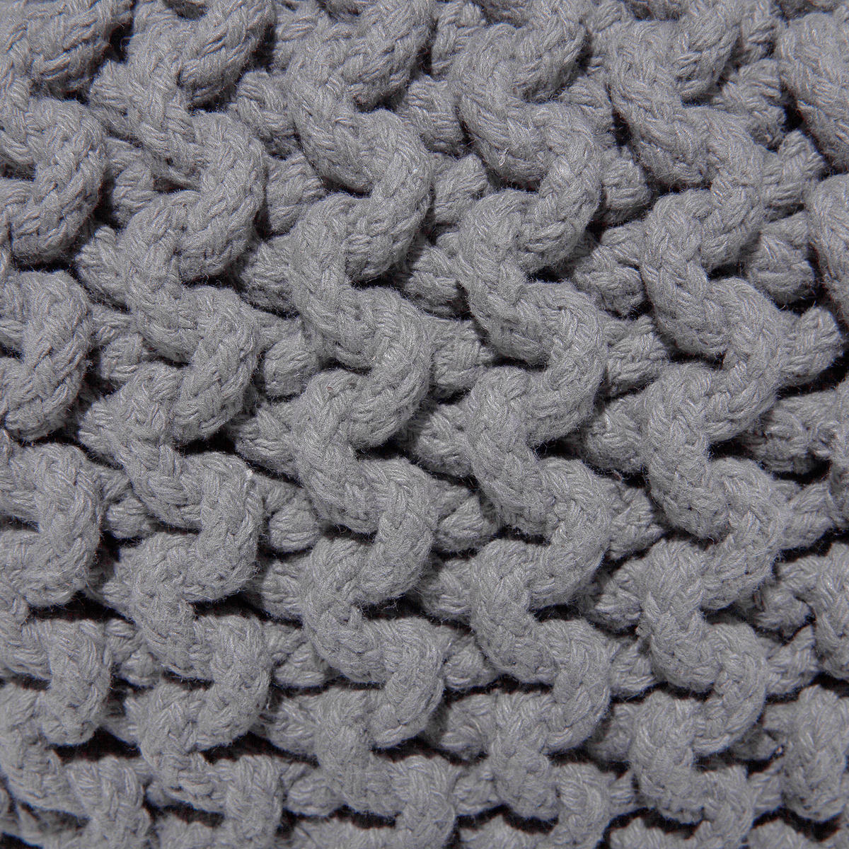 POUF Conrad 40/40/25 cm - Grau, Naturmaterialien/Textil (40/25/40cm) - Beliani