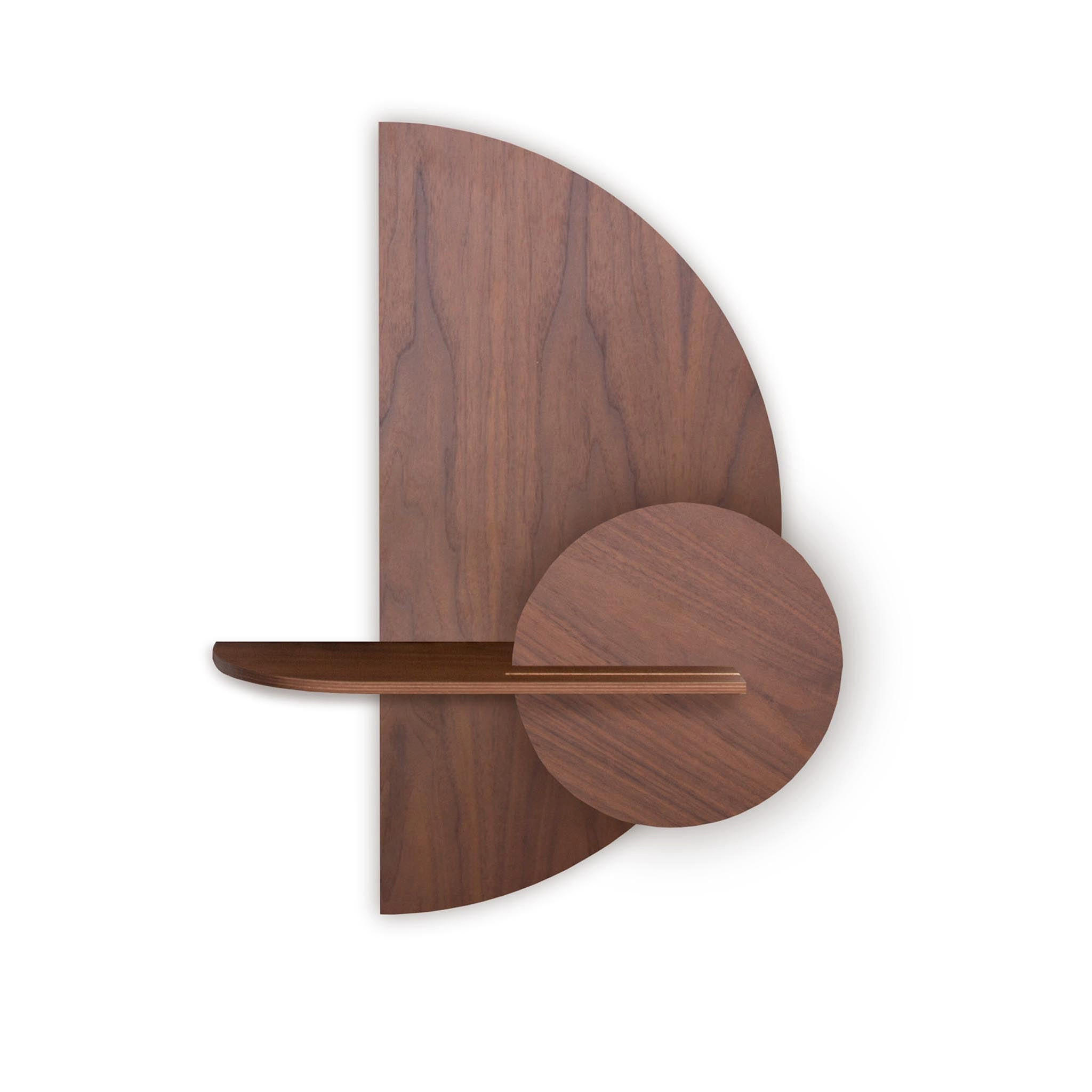 REGAL Alba Halbkreis - Walnussfarben, Holz (60/72/17cm) - Woodendot