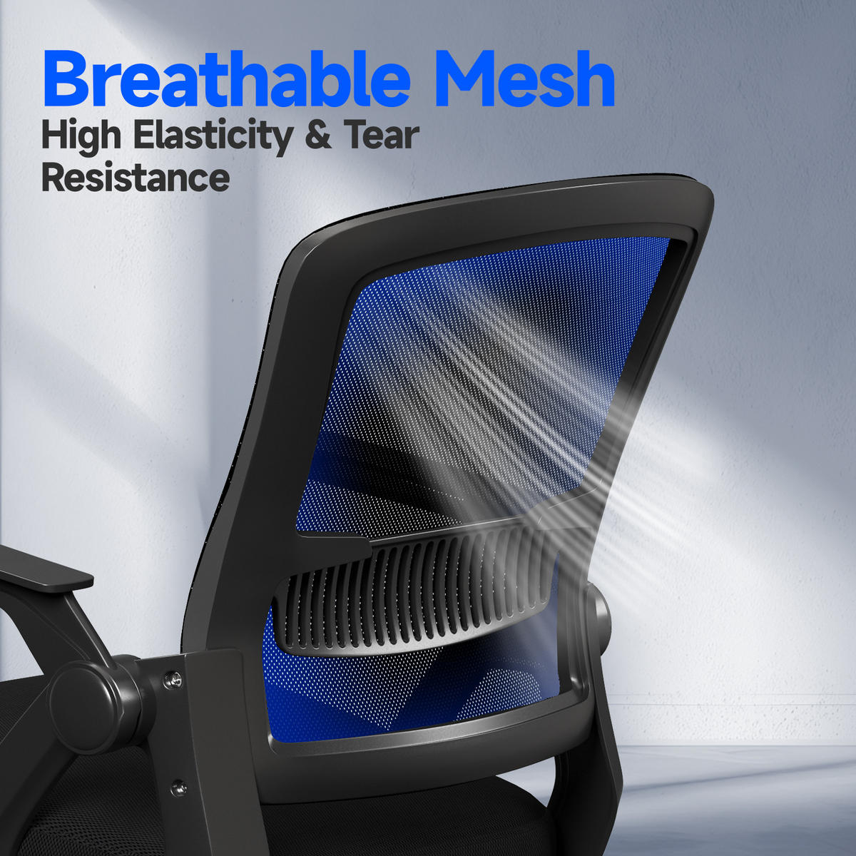 BÜROSTUHL Schwarz ergonomisch mit atmungsaktiver Rückenlehne - Schwarz, Metall (22.5/53/54.2cm) - Rattrix