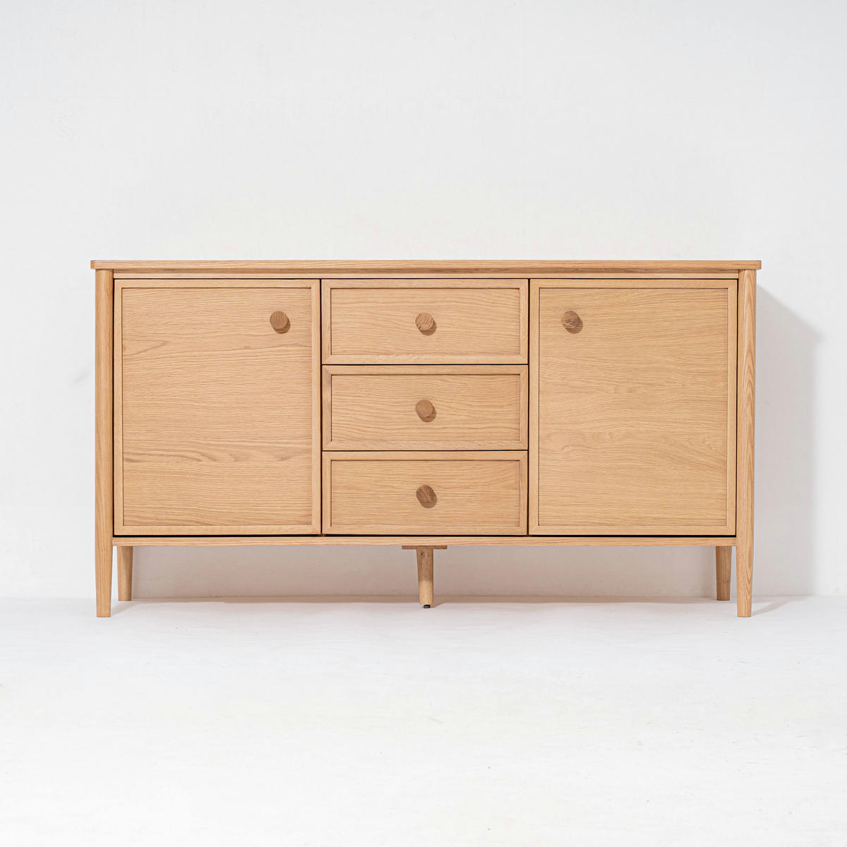 SIDEBOARD Rose, Eiche - Beige, Holz (150/80/45cm) - WOODEK