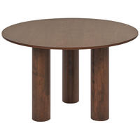 ESSTISCH 120/76 cm Dunkelbraun Rund Orin - Dunkelbraun, Holzwerkstoff (120/120/76cm) - Beliani