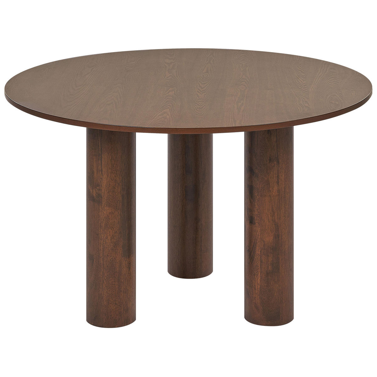 ESSTISCH 120/76 cm Dunkelbraun Rund Orin - Dunkelbraun, Holzwerkstoff (120/120/76cm) - Beliani