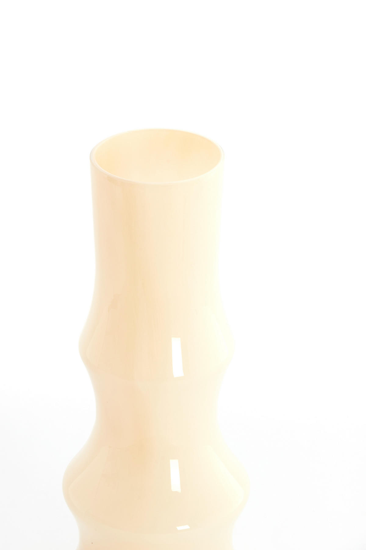 VAZE Fiorenza Weiß 19/19/50 cm - Weiß, Glas (50cm) - Light & Living