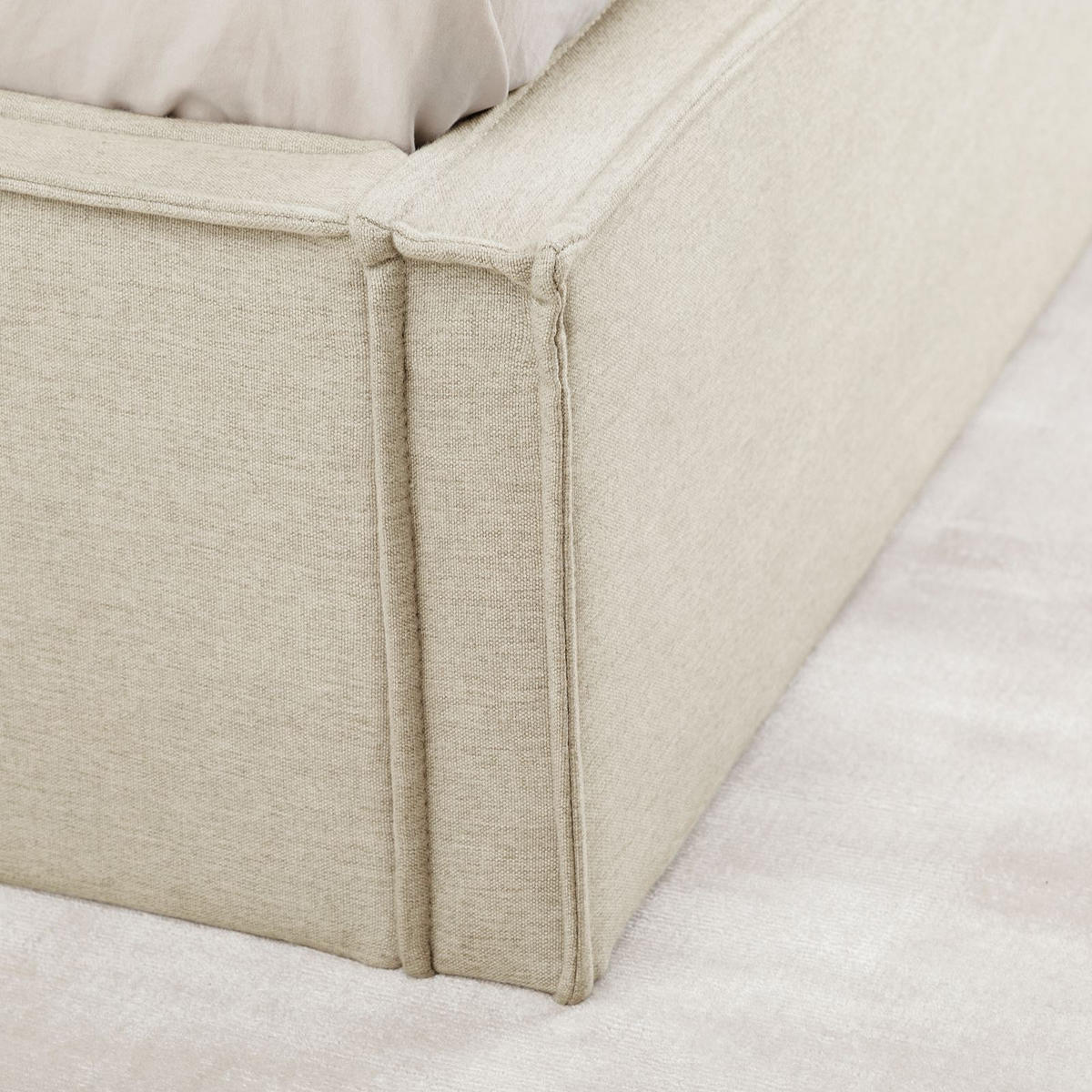 POLSTERBETT PESARO 140X200 CM - Beige, Textil (140/200cm) - IDIMEX