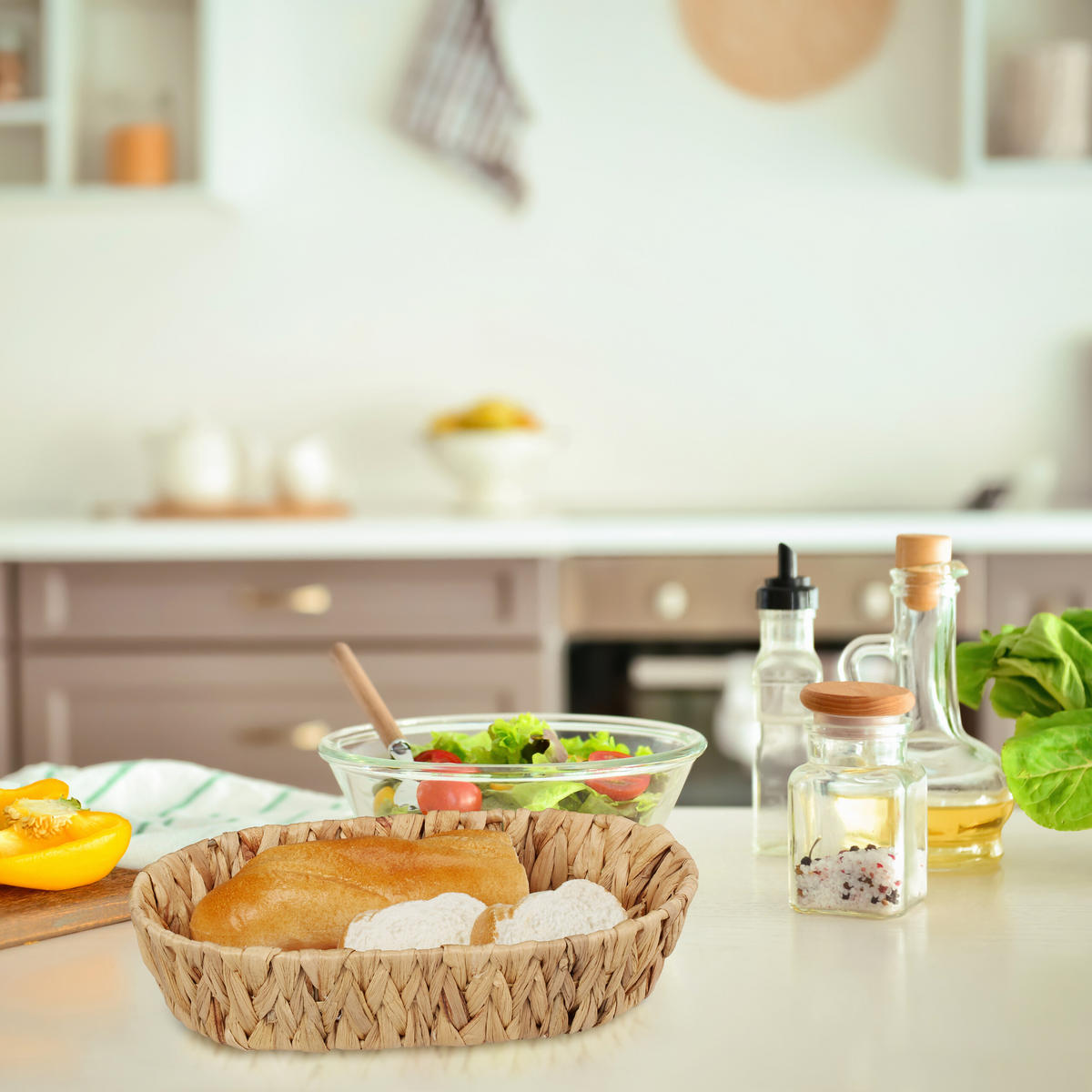 2XOBSTSCHALE - Multicolor, Textil (7cm) - Relaxdays